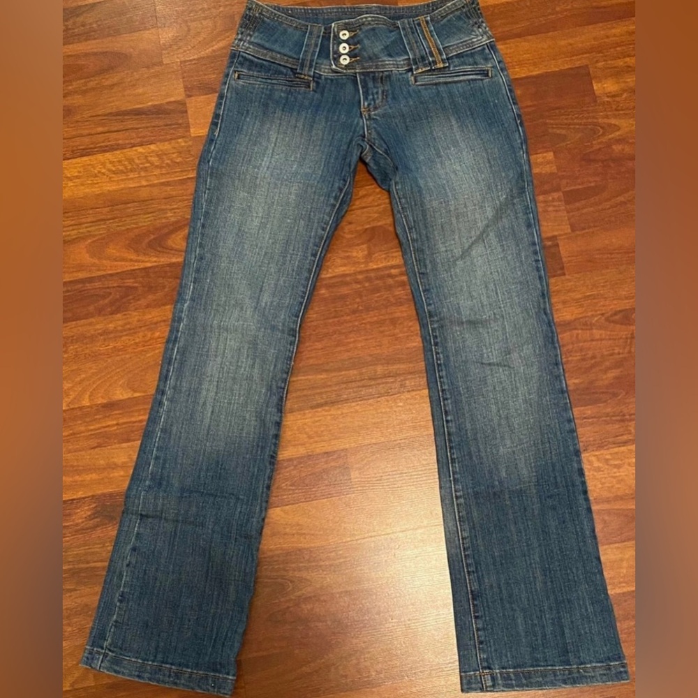 Younique Women's Dark Blue Flare Jeans